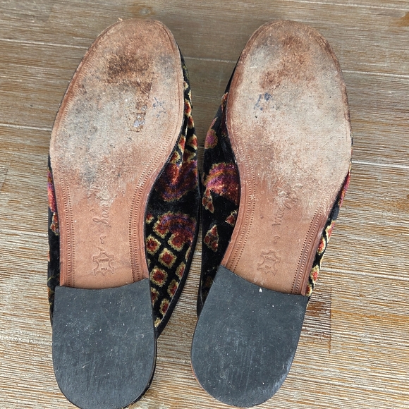 Sam Edelman Black Velvet Floral Tassel Backless Mules - Picture 4 of 6